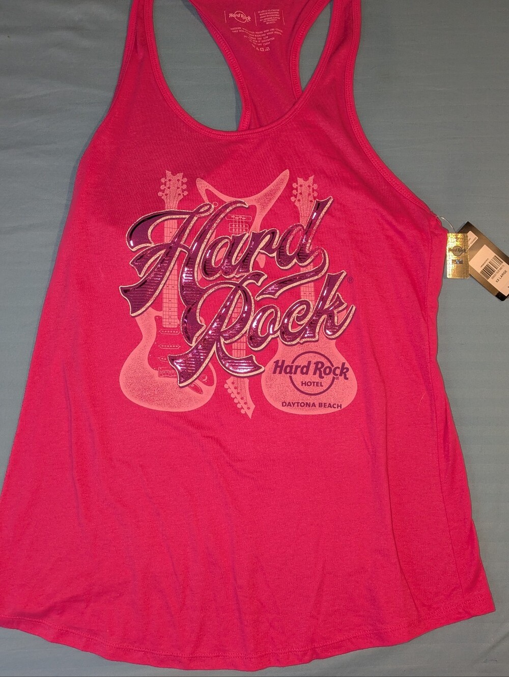 Hard Rock Hotel Daytona Beach Pink Racerback Tank Top NWT XXL